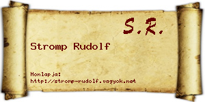 Stromp Rudolf névjegykártya