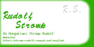 rudolf stromp business card